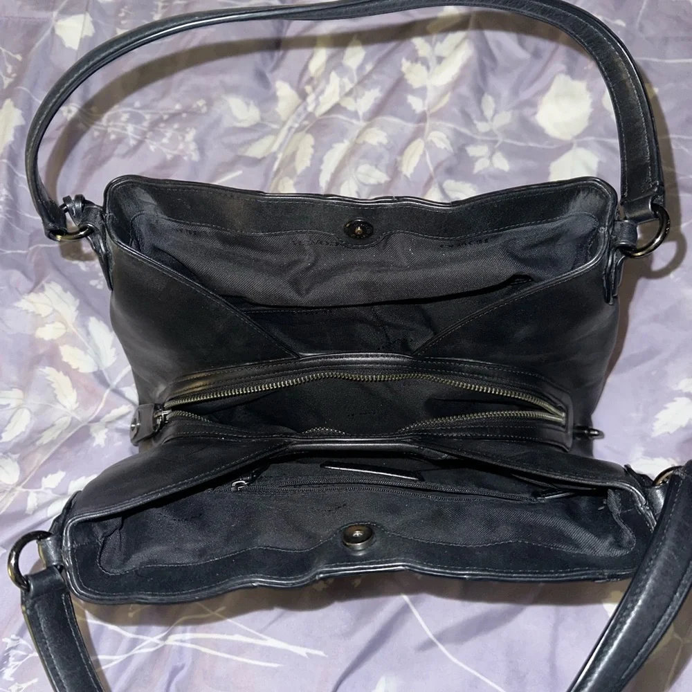 Coach Black and Cream Patchwork Shoulder Bag - Picture 3 of 3
